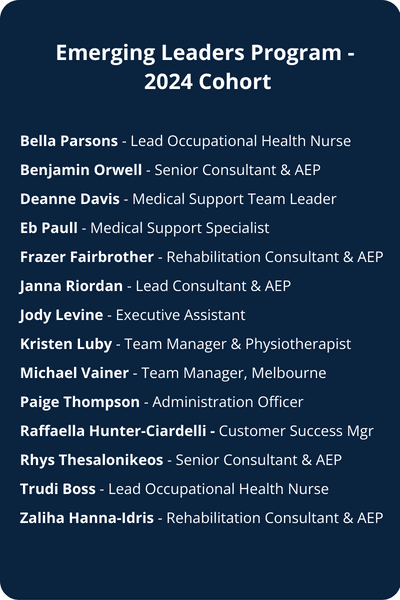 List of 2024 Emerging Leaders Program participants