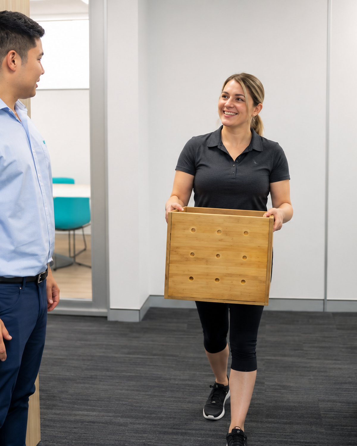KINNECT workplace rehabilitation clinicians completing a practical handling assessment